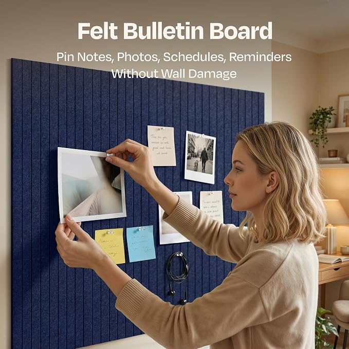 X-Large Cork Board Alternative 12-Pack Felt Bulletin Board Thick and Decorative - Image 2