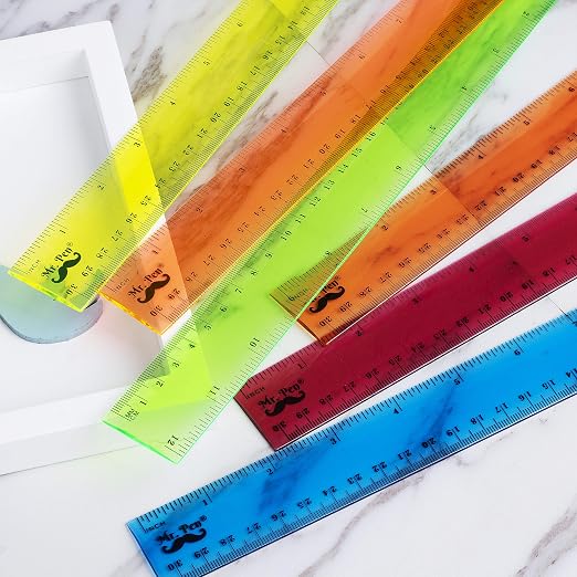 Mr. Pen- Plastic Rulers, 12 Inch, 6 Pack, Durable Transparent Rulers - Image 6
