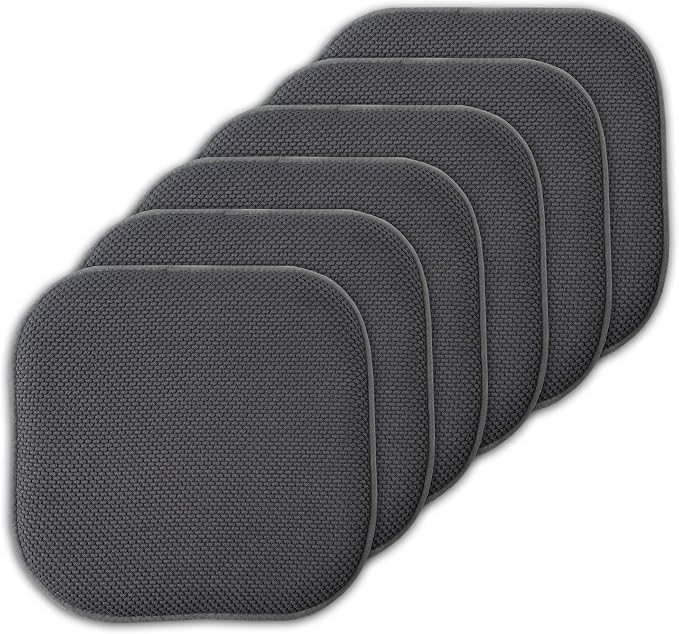 Sweet Home Collection Cushion Memory Foam Chair Pads Honeycomb Nonslip Back by SweetHomeCollection