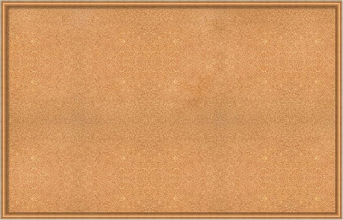 Amanti Art Natural Cork Board for Wall, 36x56 Vision Board with Bronze Frame, Oversize Corkboard Office Decor for Home Organization, Casual Corkboard Pinboard to Display Items for Home Organization-DeskLoop Office