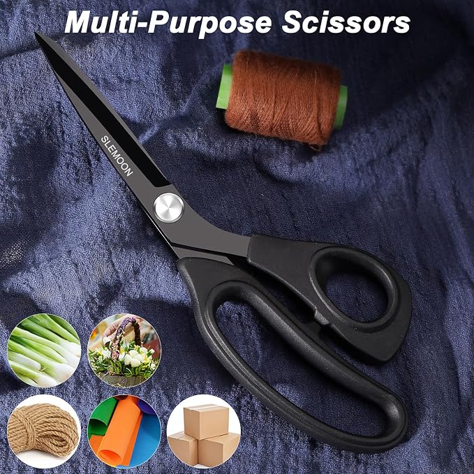 8.5" Scissors All Purpose, Heavy Duty Office Scissor | Sharp Blades and Comfort - Image 6