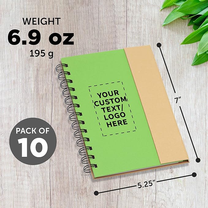 DISCOUNT PROMOS Custom Eco Friendly Spiral Notebooks - Image 5