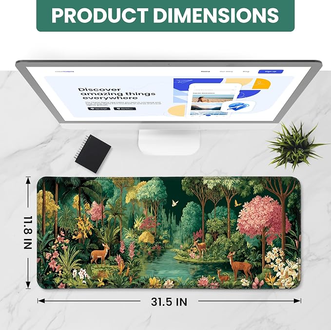 Large Mouse Pad for Desktop, Cute Desk Mat Pad Protector for Work & Gaming - Image 2