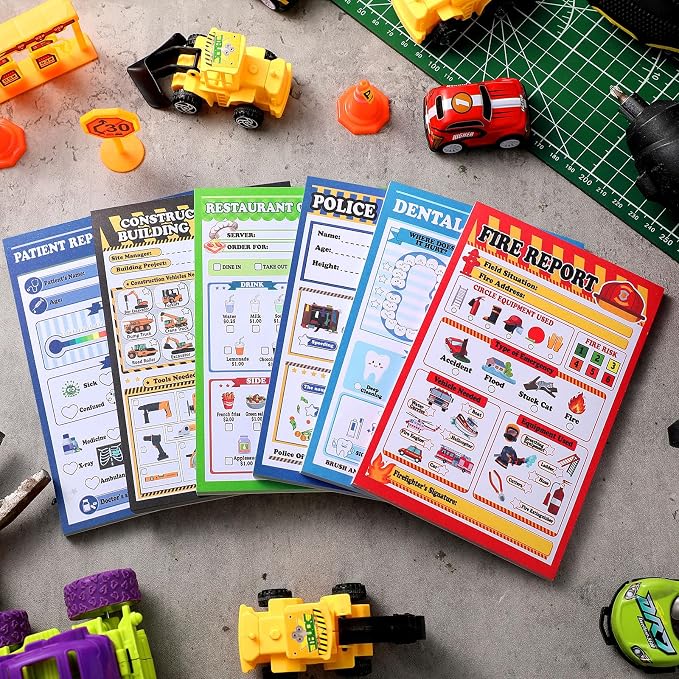 Eaasty Kids Pretend Play Notepads 4 x 6 Inch Pads - Image 2