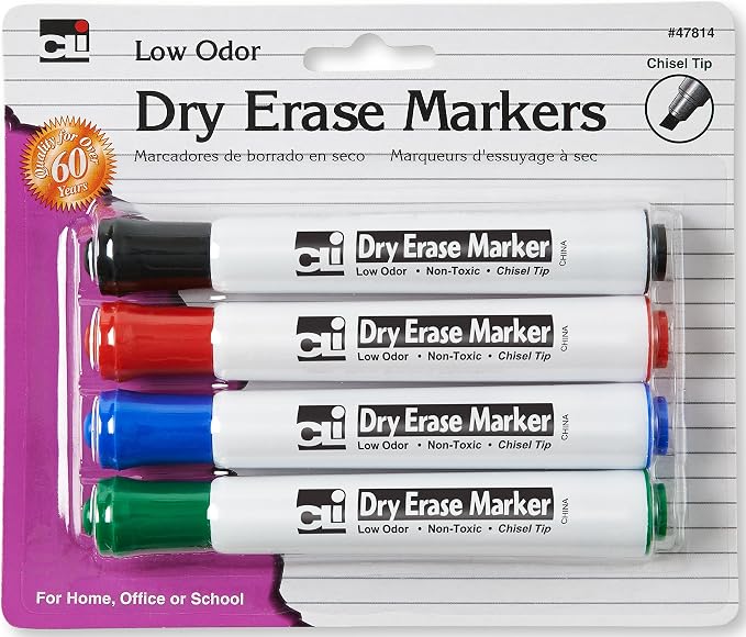Charles Leonard Dry Erase Markers, Low Odor by CharlesLeonard