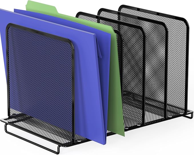 Simple Houseware Expandable 5 Section Upright File Sorter Organizer by SimpleHouseware