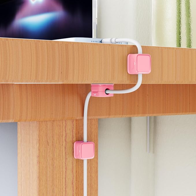 Magnetic Cord Organizer Holder, 6 Pack Desk Cable Clips Management, Hide Phone - Image 7
