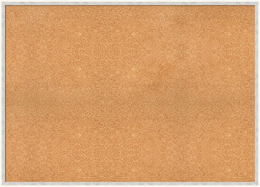 Amanti Art Natural Cork Board for Wall, 31x43 Vision Board with White Frame, Oversize Corkboard Office Decor for Home Organization, Modern Corkboard Pinboard to Display Items for Home Organization in-DeskLoop Office