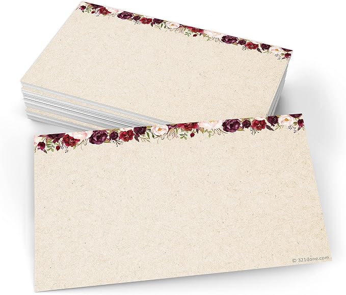 321Done Blank Cards, 3x5 inch Set of 50 by 321Done