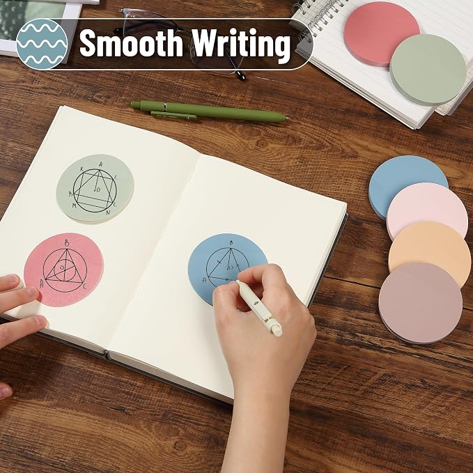 Mr. Pen- Round Sticky Notes, 2.8" Diameter, 12 Pads, 720 Sheets, Colorful | - Image 4