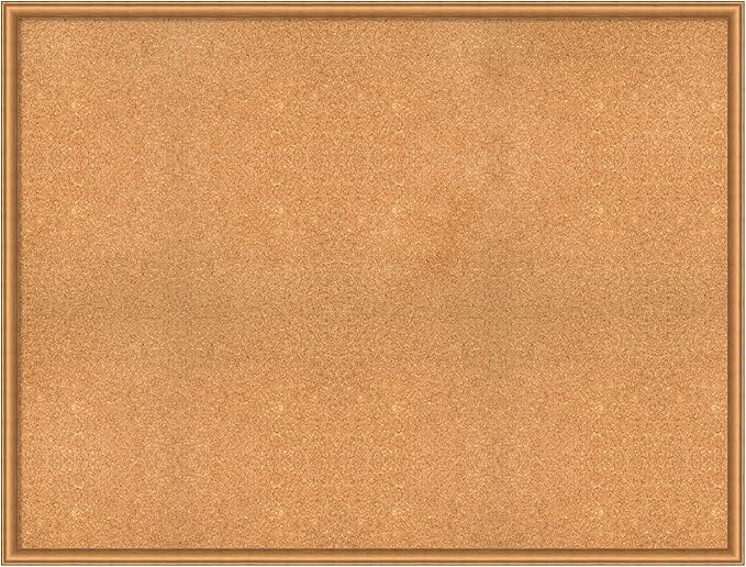 Amanti Art Natural Cork Board for Wall, 38x50 Vision Board with Bronze Frame, Oversize Corkboard Office Decor for Home Organization, Casual Corkboard Pinboard to Display Items for Home Organization-DeskLoop Office
