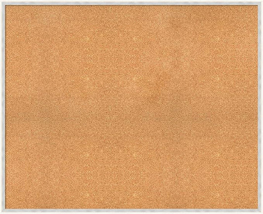 Amanti Art Natural Cork Board for Wall, 35x43 Vision Board with White Frame, Oversize Corkboard Office Decor for Home Organization, Modern Corkboard Pinboard to Display Items for Home Organization in-DeskLoop Office