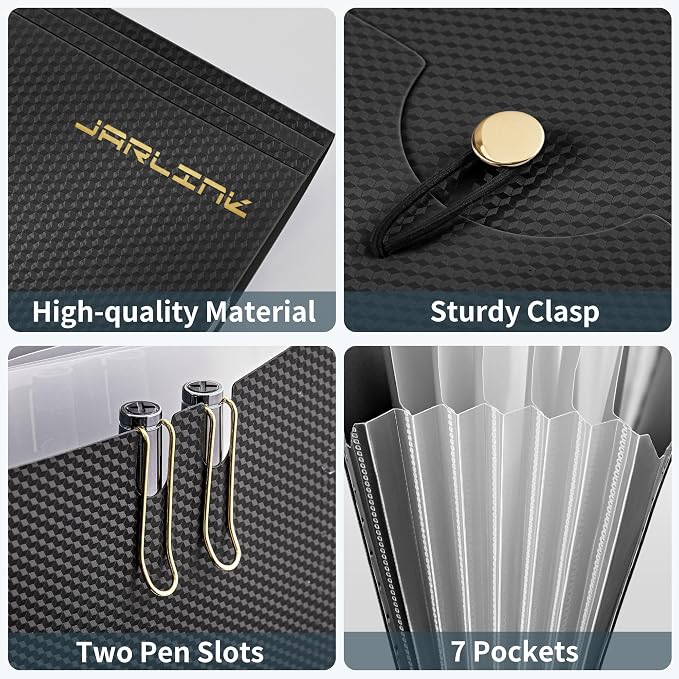 JARLINK 7 Pockets Expanding File Folder, A4 Size Accordion File Folders - Image 7