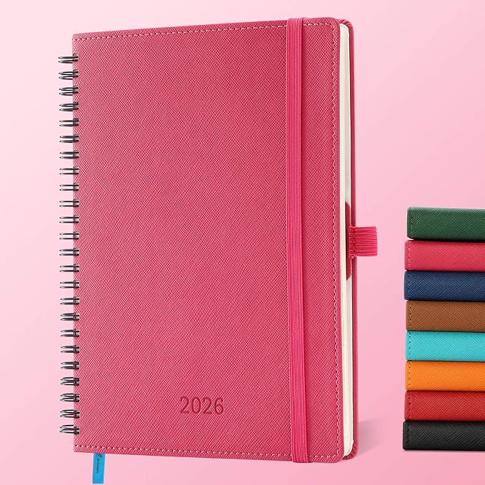 IN-LUXPRO Planner 2026 Daily Weekly and Monthly, 12 Months Spiral Bound by IN-LUXPRO