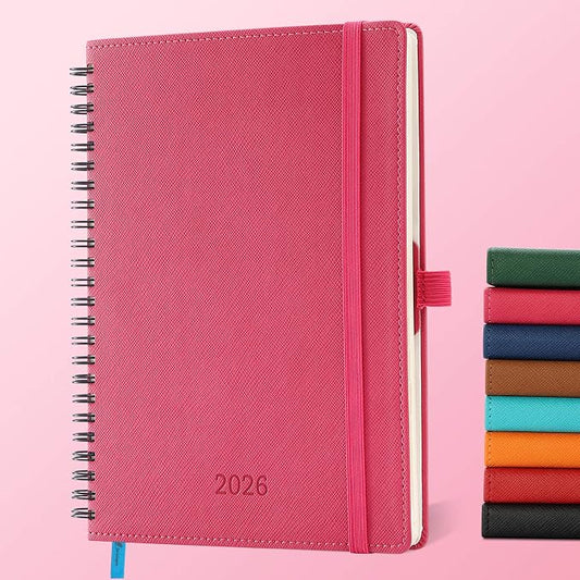 IN-LUXPRO Planner 2026 Daily Weekly and Monthly, 12 Months Spiral Bound by IN-LUXPRO