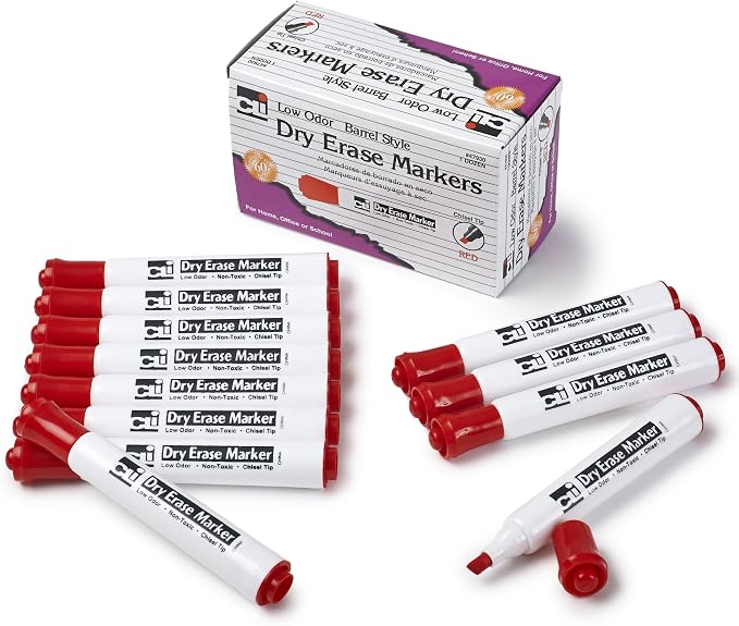 Charles Leonard Dry Erase Markers, Barrel Style - Image 2