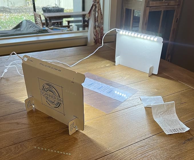 Dual Light Stands for scanning documents, Photos, Products, Albums, textbooks, and Receipts with Balanced Illumination-DeskLoop Office