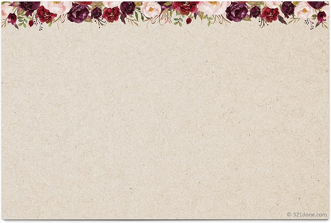 321Done Index Cards with Red Roses Floral Design - Image 3