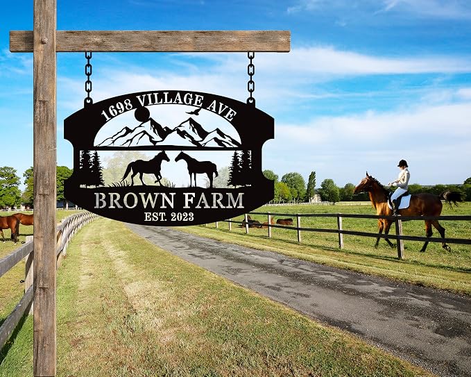 Custom Farmhouse Metal Sign | Personalized Last Name & Established Date Farm - Image 3