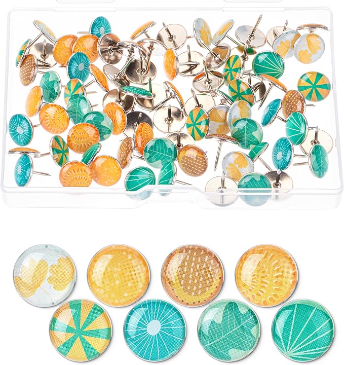 Mr. Pen- Decorative Push Pins, 8 Unique Designs, Botanic Bloom | Cute Push Pins by MrPen