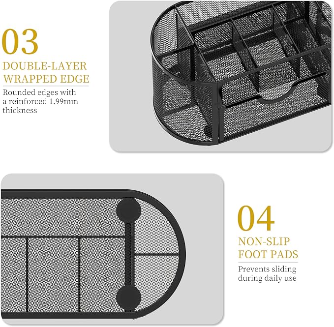 SUPEASY Mesh Desk Organizer, Desk Accessories & Workspace Organizers - Image 6
