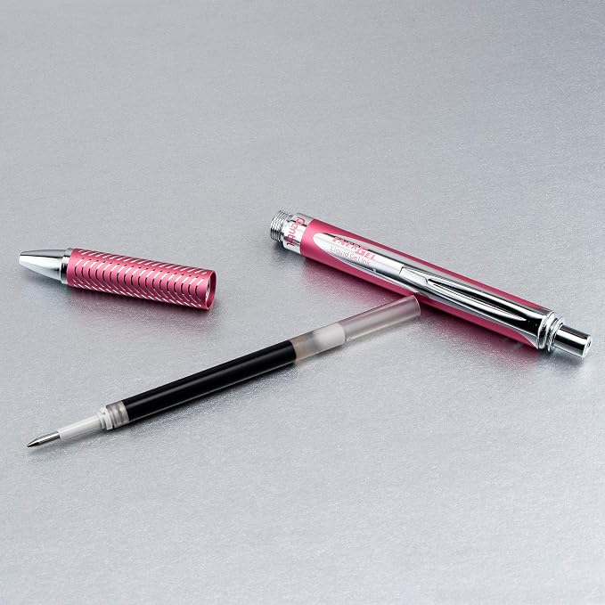 Pentel PINK BCA EnerGel Alloy RT Premium Liquid Gel Pen, Medium Line, 1 Pack - Image 6