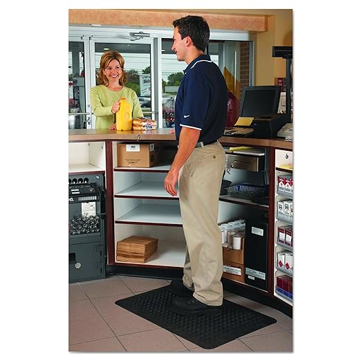 Guardian Flex Step Antifatigue Floor Mat, Rubber, 2'x3', Black-DeskLoop Office