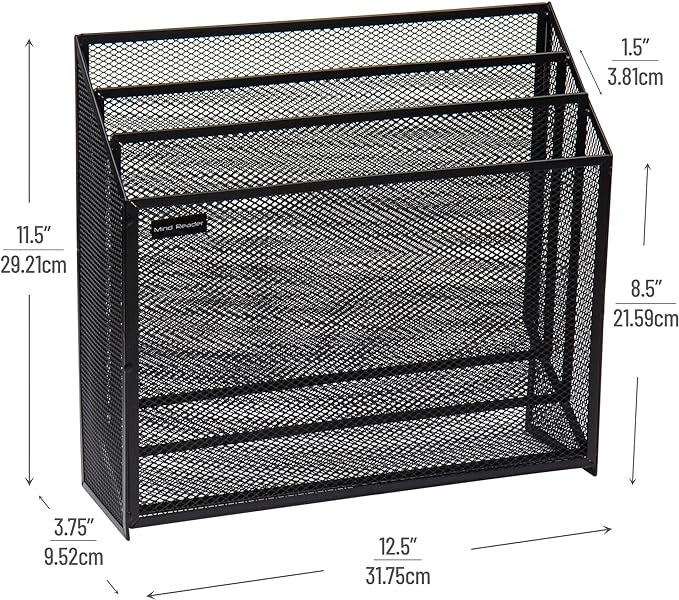 Mind Reader Metal Mesh File Organizer - Image 3