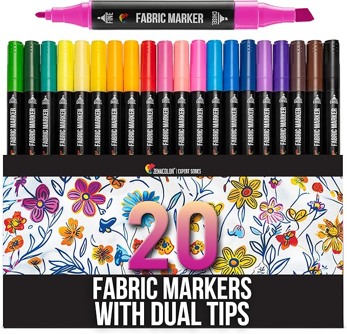 Zenacolor 20 Fabric Markers by Colorinspirationfun
