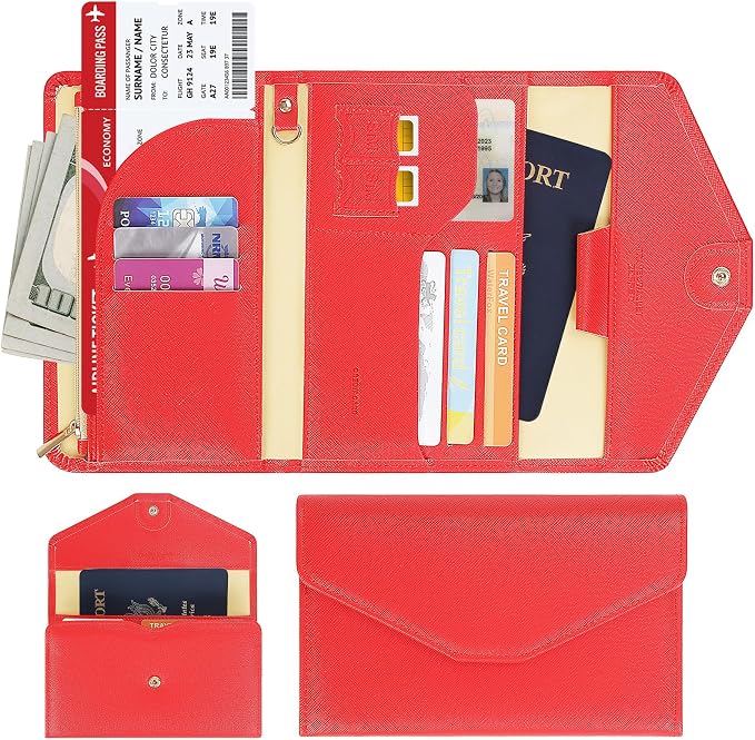 ZOPPEN Mulit-purpose Rfid Blocking Passport Holder Travel Wallet Passport and - Image 2
