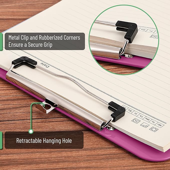 Mr. Pen- Plastic Clipboard, 12.5" x 9", 2 Pack, Hot Pink Clipboard Plastic | - Image 3