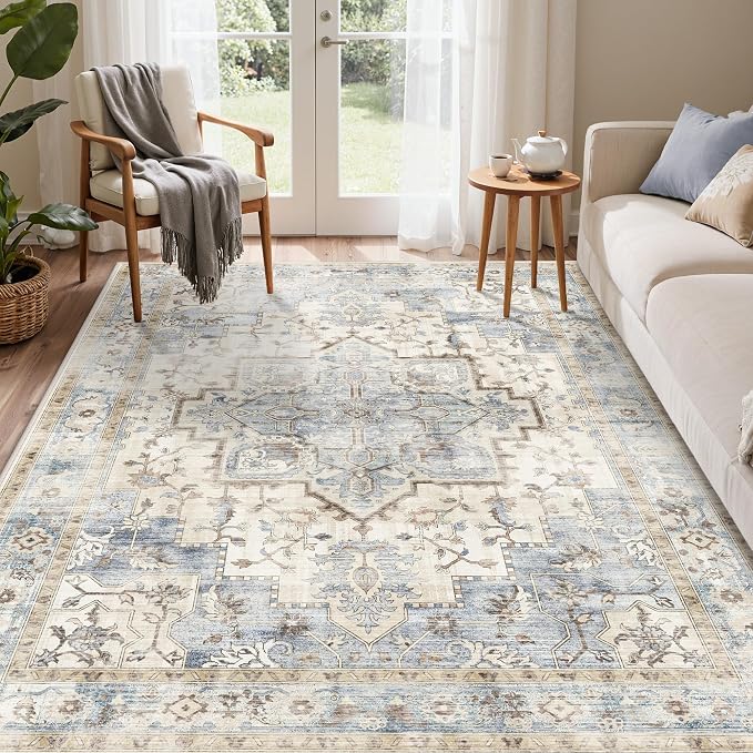 GENIMO 5x7 Area Rugs for Living Room, Machine Washable Rug, Non Slip Indoor - Image 2
