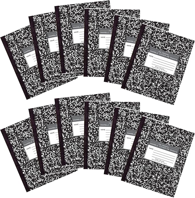 ROARING SPRING Flexible Cover Composition Notebook, 12 Books, Wide Ruled by RoaringSpringPaperProducts