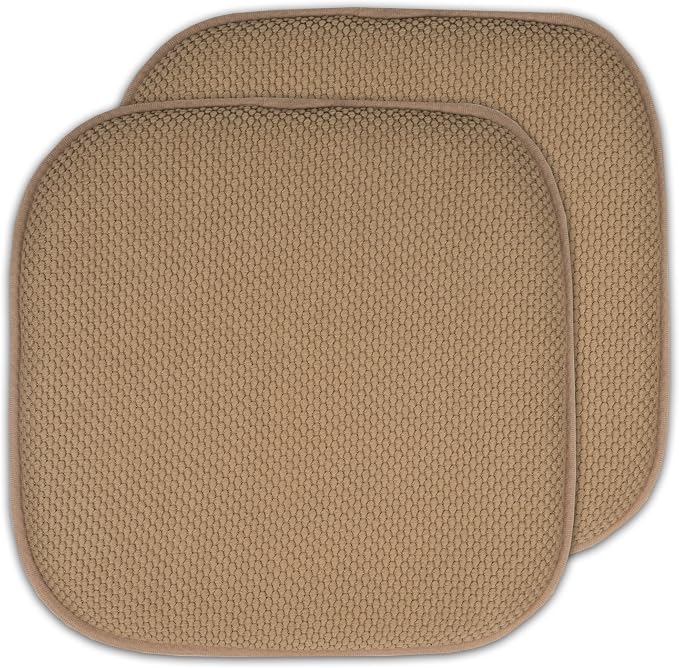 Sweet Home Collection Memory Foam Honeycomb Nonslip Back 16" x 16" Chair/Seat by SweetHomeCollection