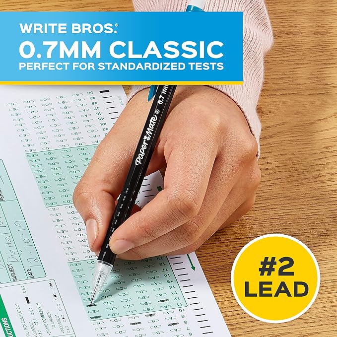 Paper Mate Mechanical Pencils 0.7mm Write Bros. Classic Number 2 Pencil Set - Image 4