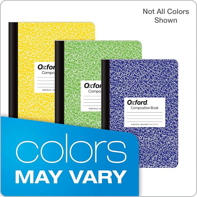 Oxford Composition Notebooks, Wide Ruled Paper, 9-3/4" x 7-1/2", 100 Sheets - Image 6