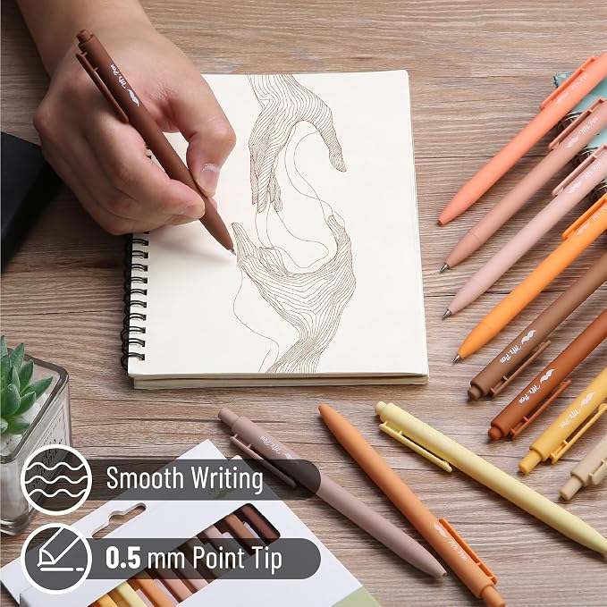 Mr. Pen- Retractable Gel Pens, 12 Pack, Fast Dry, Smooth Writing, Cute Pens - Image 3