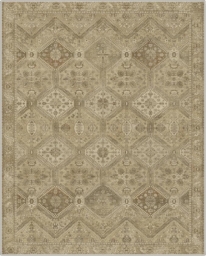 GENIMO 3x5 Area Rugs for Living Room, Machine Washable Non Slip Vintage Rugs - Image 4