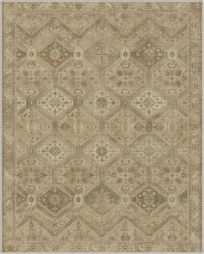 GENIMO 5x7 Area Rugs for Living Room, Machine Washable Non Slip Vintage Rugs - Image 5