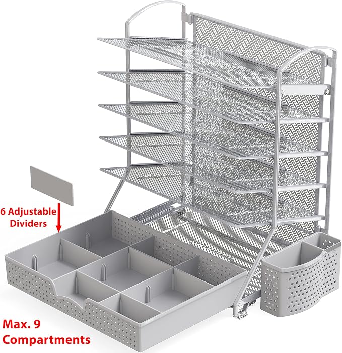 Simple Houseware 6-Tier Desk Document File Tray Organizer - Image 4