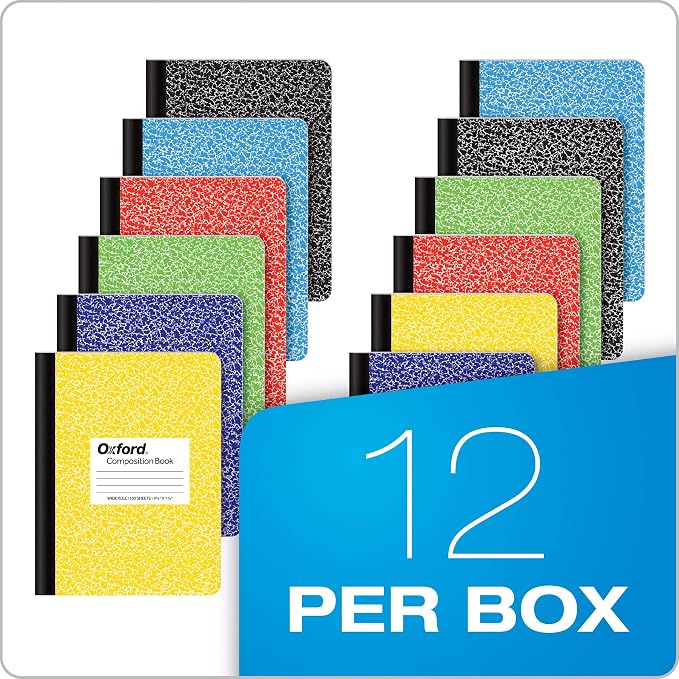 Oxford Composition Notebooks, Wide Ruled Paper, 9-3/4" x 7-1/2", 100 Sheets - Image 7