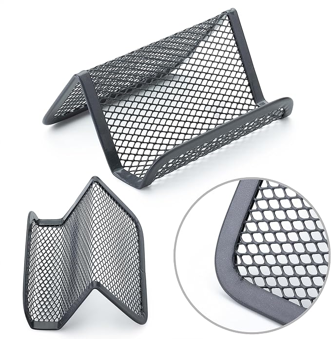 Mr. Pen- Metal Mesh Business Card Holders, 3 Pack, and Business Use, Flat and - Image 7