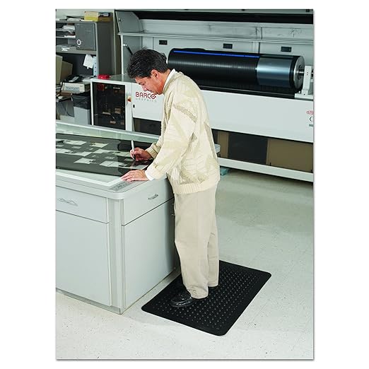 Guardian Flex Step Antifatigue Floor Mat, Rubber, 2'x3', Black-DeskLoop Office