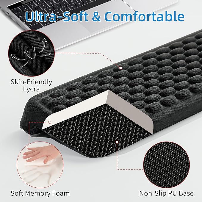 MEKASS L-Shaped Desk Wrist Rest Elbow, Forearm & Wrist Comfort Support - Image 3