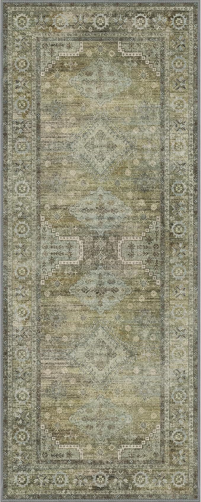 GENIMO Runner Rug 2x5 Non Slip Machine Washable Vintage Hallway Runner Rugs - Image 9