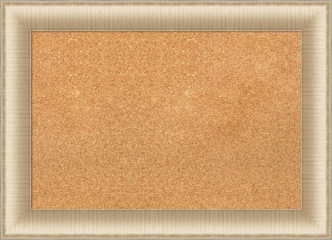 Amanti Art Natural Cork Board for Wall, 21x29 Vision Board with Gold Frame, Medium Corkboard Office Decor for Home Organization, Casual Corkboard Pinboard to Display Items for Home Organization in-DeskLoop Office