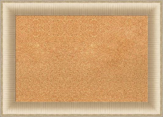 Amanti Art Natural Cork Board for Wall, 21x29 Vision Board with Gold Frame, Medium Corkboard Office Decor for Home Organization, Casual Corkboard Pinboard to Display Items for Home Organization in-DeskLoop Office