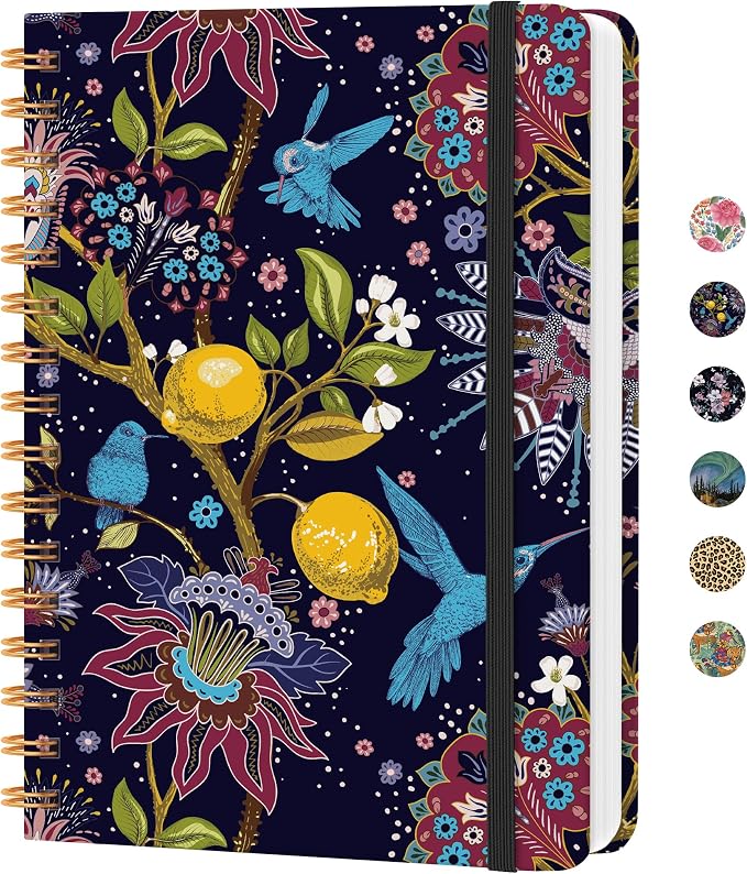 CICPAP Lined Spiral Journal Notebook, A5 College Ruled Notebook by CICPAP
