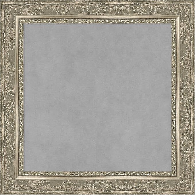Amanti Art Silver Framed Magnetic Board 20x20 Small Vision Board by AmantiArt
