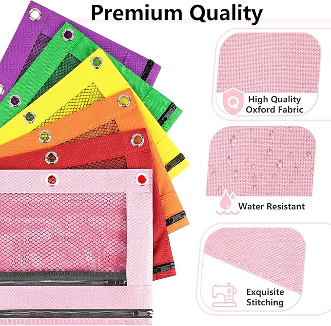 Forvencer Pencil Pouch for 3 Ring Binder, Large Pencil Case Pouch - Image 4